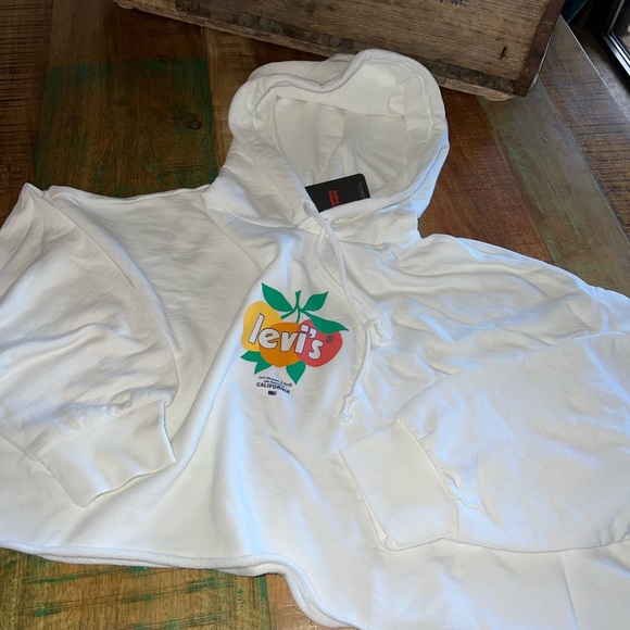 Levi’s California white citrus cropped hoodie. SZ. XL. NWT - Picture 6 of 8